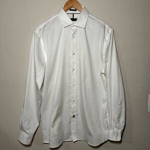 Tommy Hilfiger men’s white dress shirt slim fit